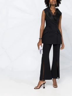 Alexander McQueen sleeveless double-breasted blazer