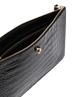 Alexander McQueen skull charm leather clutch bag