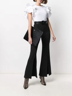 Alexander McQueen skull charm leather clutch bag