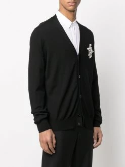 Alexander McQueen brooch-detail wool cardigan