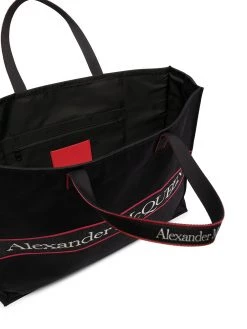 Alexander McQueen East West logo tote bag