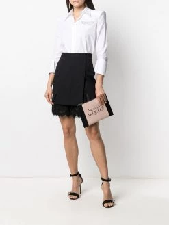 Alexander McQueen lace-trim A-line skirt