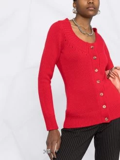 Cheapest 💯 Alexander McQueen Scoop neck buttoned cardigan 🛒 10 Alexander McQueen scoop-neck buttoned cardigan