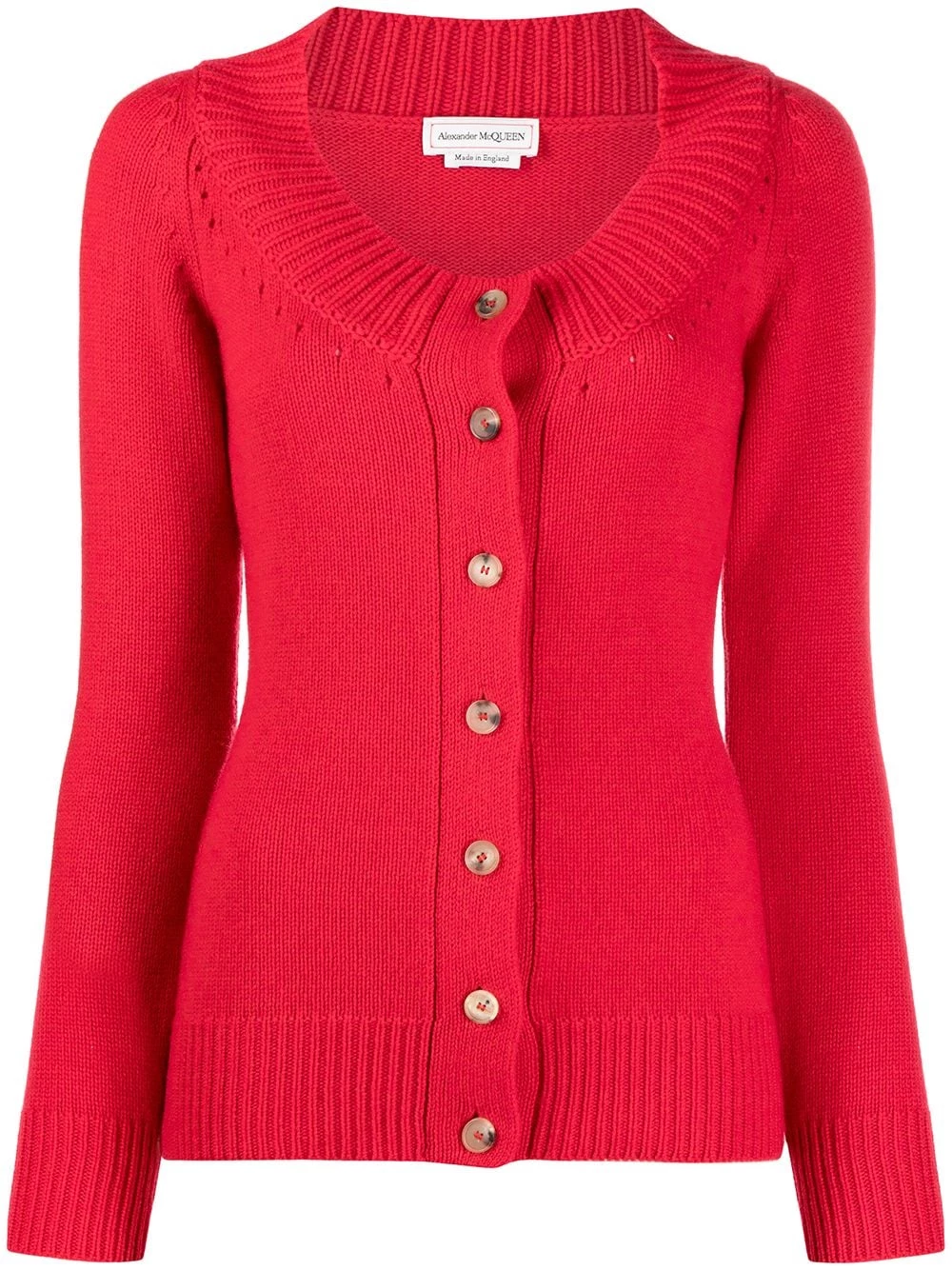 Cheapest 💯 Alexander McQueen Scoop neck buttoned cardigan 🛒 1 Alexander McQueen scoop-neck buttoned cardigan