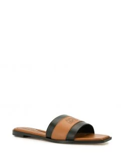 Alexander McQueen logo-embossed leather sandals