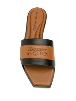 Alexander McQueen logo-embossed leather sandals