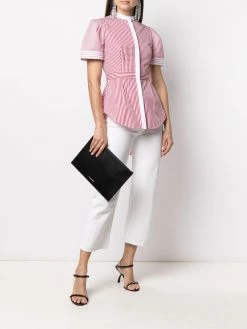 Alexander McQueen pinstripe-print short-sleeve top