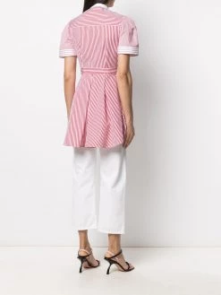 Alexander McQueen pinstripe-print short-sleeve top