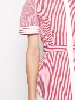 Alexander McQueen pinstripe-print short-sleeve top