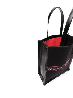Alexander McQueen embroidered-logo tote bag