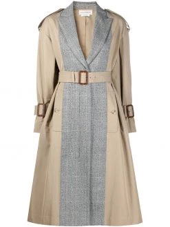 Alexander McQueen panelled mid-length trench coat