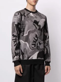 Alexander McQueen Skull camouflage jacquard sweatshirt