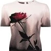 Alexander McQueen rose print cropped T-shirt