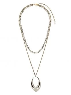 Alexander McQueen double-chain pendant necklace