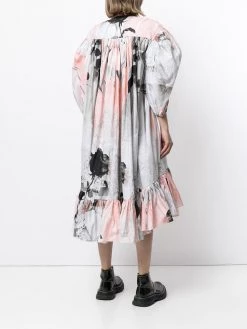 Alexander McQueen trompe-l'œil-effect poplin midi dress