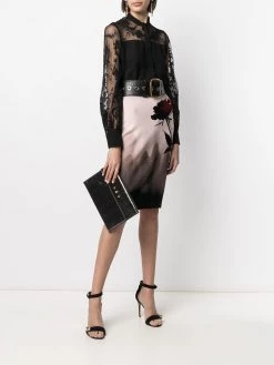 Alexander McQueen sheer panelling silk shirt