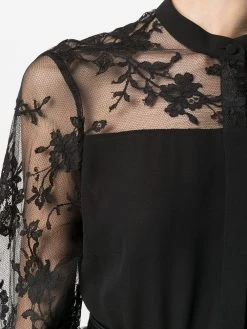 Alexander McQueen sheer panelling silk shirt