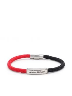 Alexander McQueen logo plaque bracelet