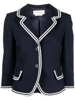 Alexander McQueen contrast-trim blazer