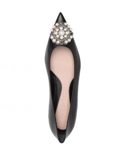 Alexander McQueen bead-detail pointed pumps