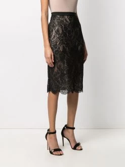 Coupon ⌛ Alexander McQueen High waisted lace pencil 👗 skirt ⌛ 7 Alexander McQueen high-waisted lace pencil skirt