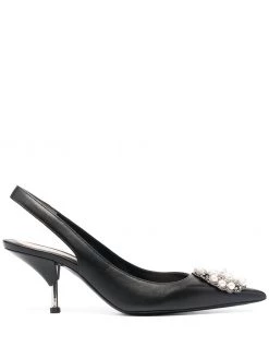 Alexander McQueen embellished slingback pumps