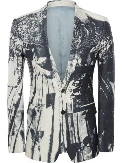 Alexander McQueen trompe-l'ail print blazer