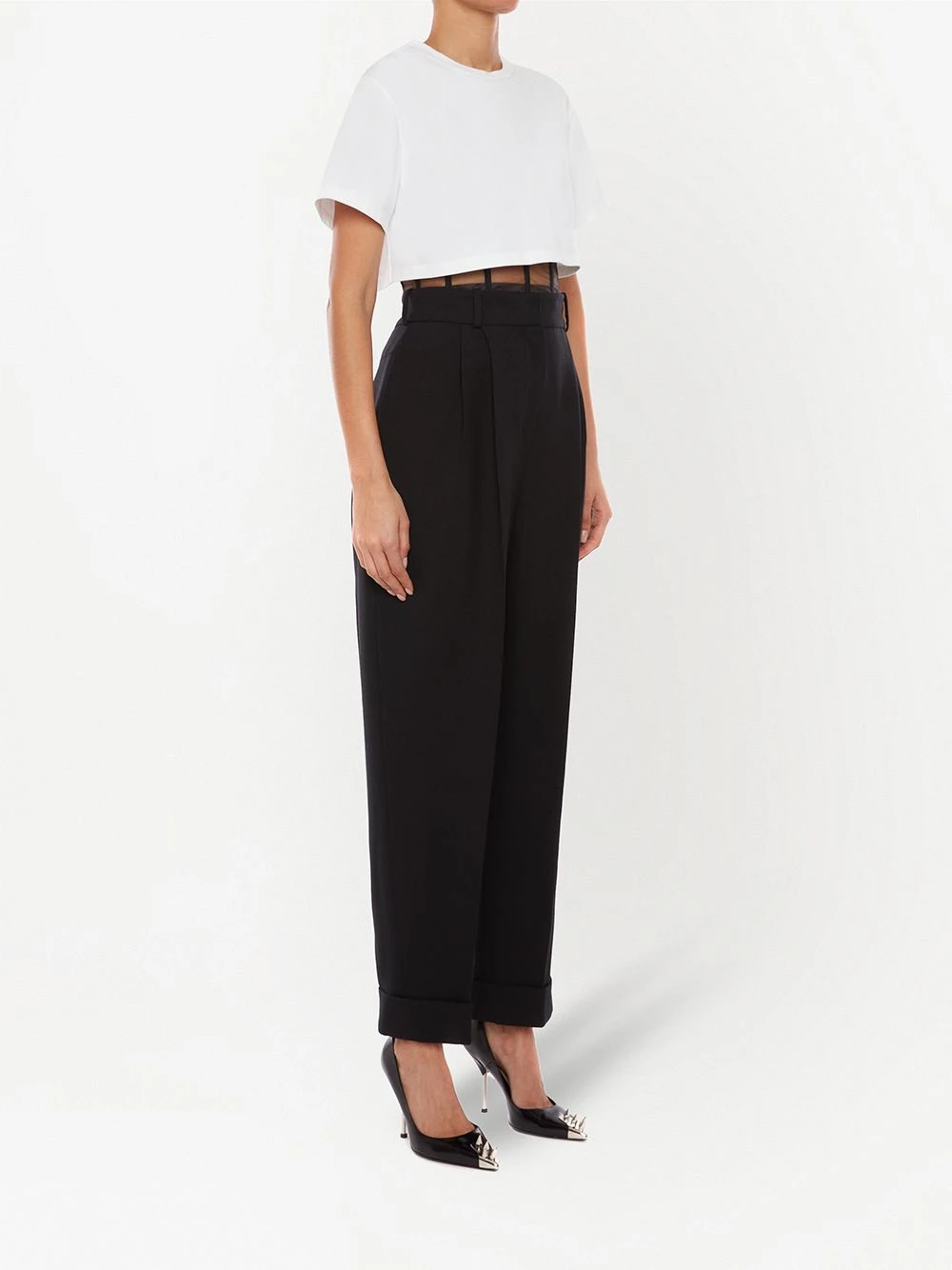 New โญ Alexander McQueen Corset detail T ๐ shirt ๐ฅฐ 3 Alexander McQueen corset-detail T-shirt