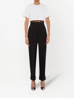 Alexander McQueen corset-detail T-shirt