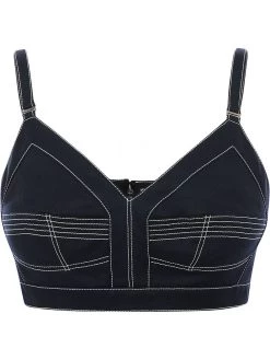 Alexander McQueen contrast-stitch crop top