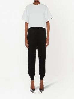 Alexander McQueen embroidered logo cropped T-shirt