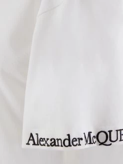 Alexander McQueen embroidered logo cropped T-shirt