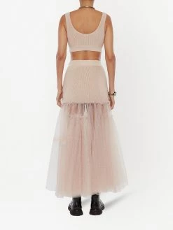 Alexander McQueen ribbed knit cropped top