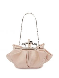 Alexander McQueen Four-Ring suede clutch