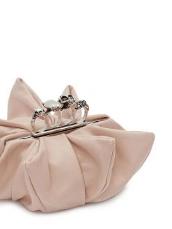 Alexander McQueen Four-Ring suede clutch