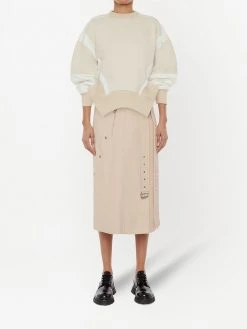 Alexander McQueen cropped panelled sweatshirt