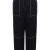 Alexander McQueen contrast-stitching cropped trousers
