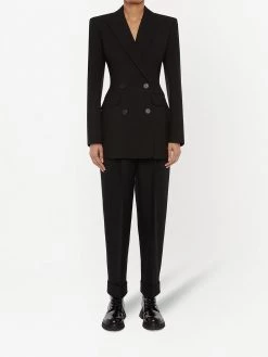 Alexander McQueen turn-up hem tailored trousers