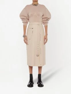 Alexander McQueen wrap-style belted skirt