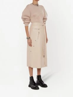 Alexander McQueen wrap-style belted skirt