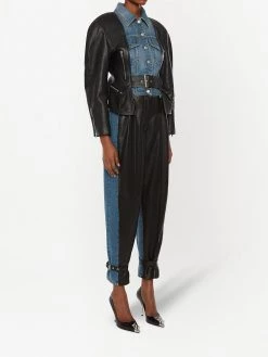 Alexander McQueen panelled ankle-strap trousers