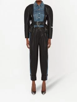 Alexander McQueen panelled ankle-strap trousers