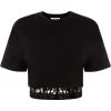 Alexander McQueen lace-hem cropped T-shirt