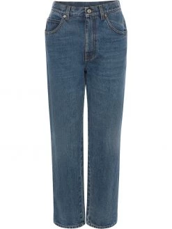 Alexander McQueen high-waisted straight-leg jeans
