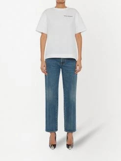 Alexander McQueen high-waisted straight-leg jeans