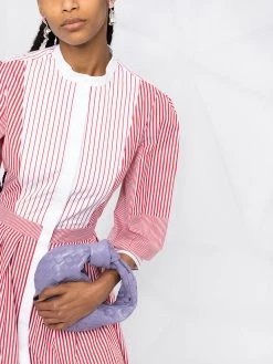 Alexander McQueen asymmetric striped dress