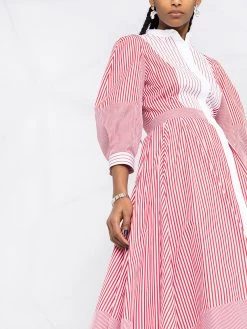 Alexander McQueen asymmetric striped dress