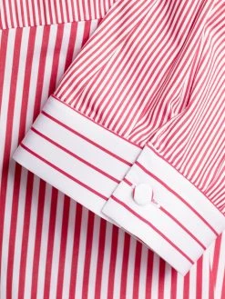 Alexander McQueen asymmetric striped dress