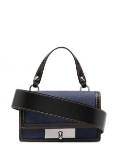 Alexander McQueen mini denim satchel bag