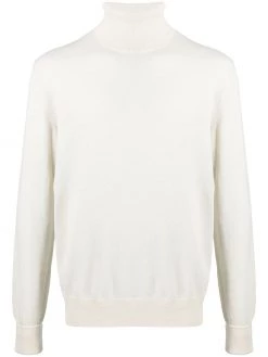 Alexander McQueen metallized roll-neck jumper